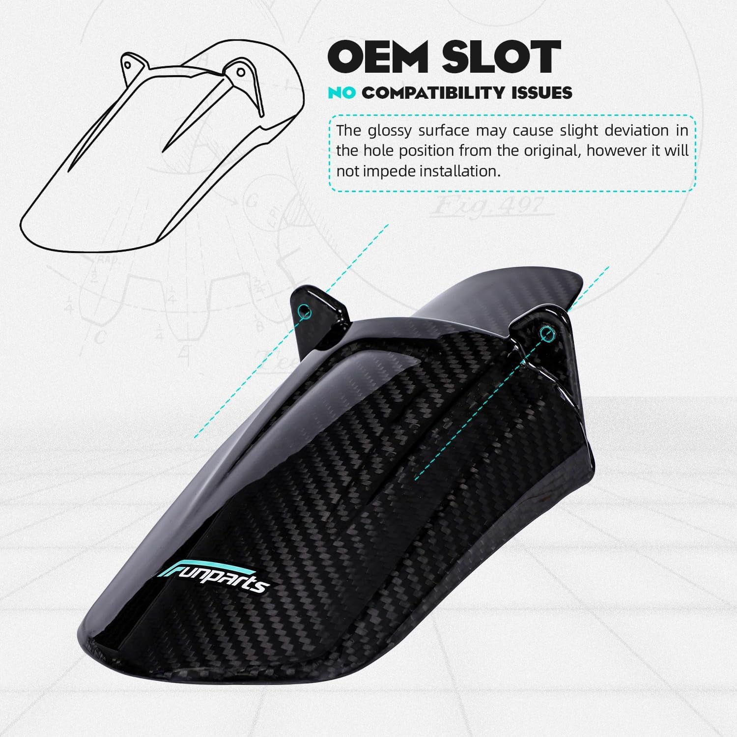 Sur Ron Rear Cushion Fender,Carbon Fiber Motorcycle Fender Mud Guard for Surron Sur Ron Light Bee X/S Segway X260 X160 Electric Dirt Bike