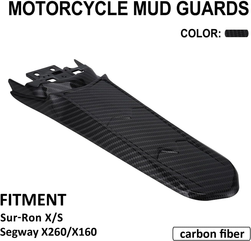 Carbon Fiber Extended Rear Fender for Surron Sur Ron Light Bee X/S Segway X260/X160 Electric Dirt Bike