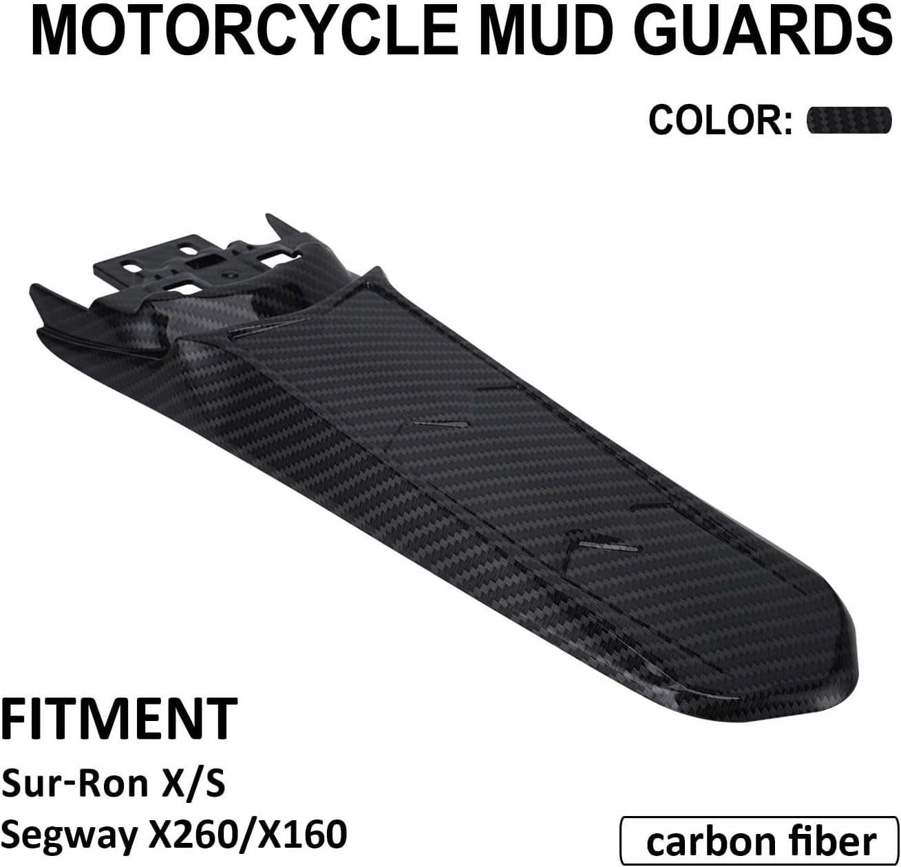 Carbon Fiber Extended Rear Fender for Surron Sur Ron Light Bee X/S Segway X260/X160 Electric Dirt Bike