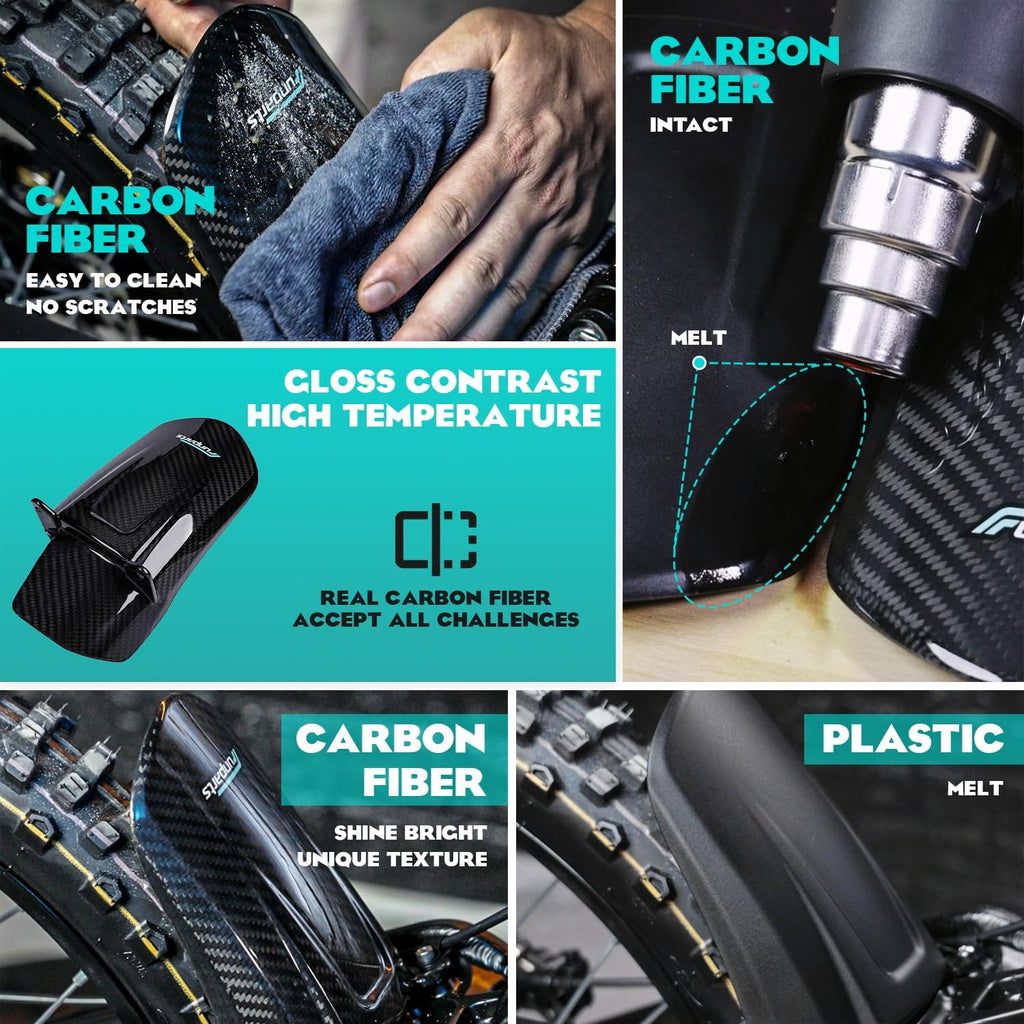 Sur Ron Rear Cushion Fender,Carbon Fiber Motorcycle Fender Mud Guard for Surron Sur Ron Light Bee X/S Segway X260 X160 Electric Dirt Bike