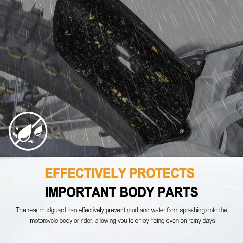 Sur Ron Rear Cushion Fender,Carbon Fiber Motorcycle Fender Mud Guard for Surron Sur Ron Light Bee X/S Segway X260 X160 Electric Dirt Bike Gold