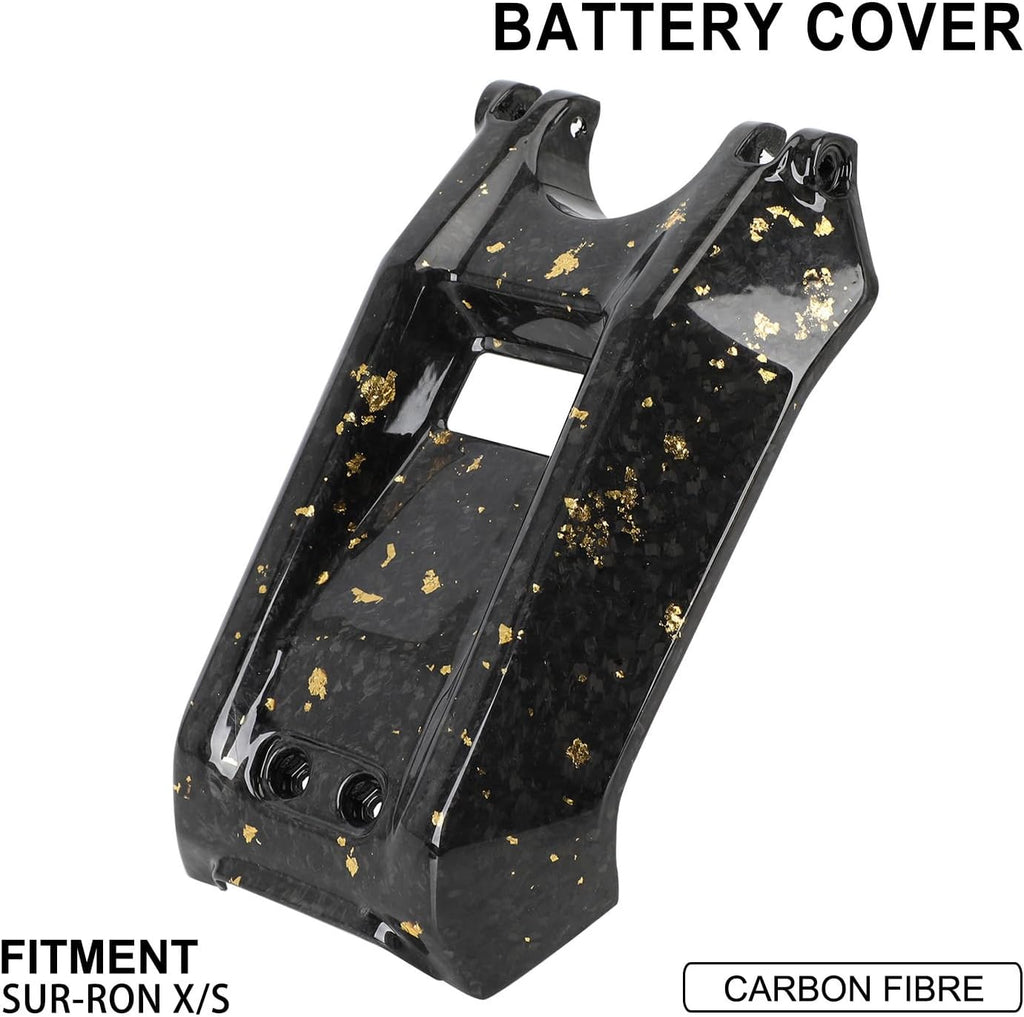 Surron Battery Cover Carbon Fiber Motorcycle Ebike Battery Lid Guards Wrap for Surron Sur Ron Light Bee X/S Electric Dirt Bike Gold