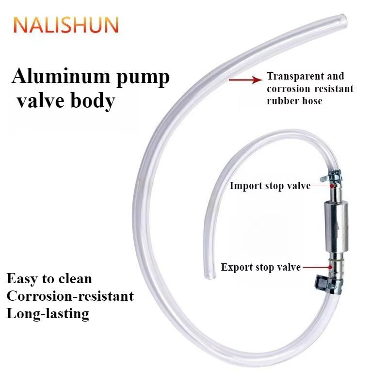 Motorcycle Brake Bleeding Oil Change Pump Tool with One Way Valve Hydraulic Clutch Valve Tube Set Hose Leak-Proof Exhaust Tube