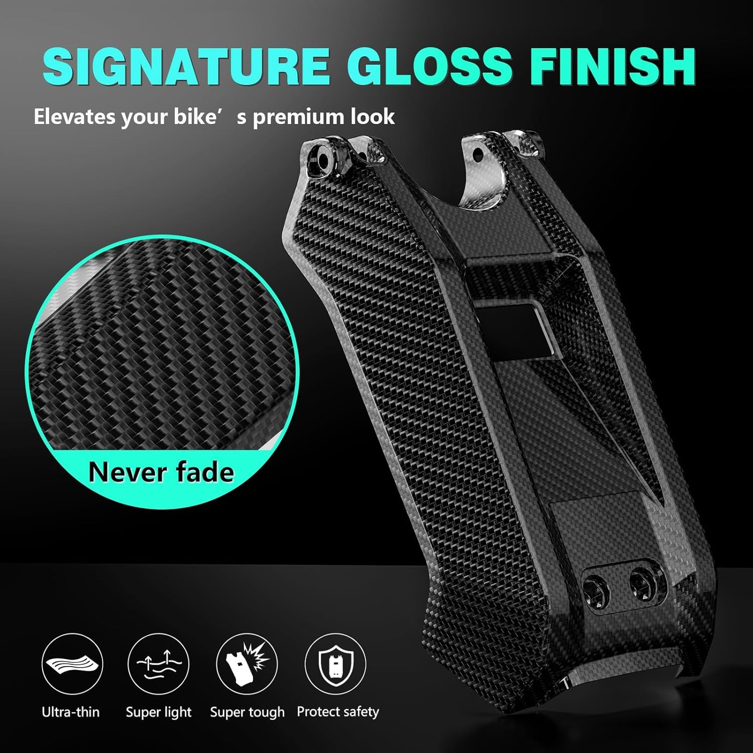 Surron Battery Cover Carbon Fiber Motorcycle Ebike Battery Lid Guards Wrap for Surron Sur Ron Light Bee X/S Electric Dirt Bike Black