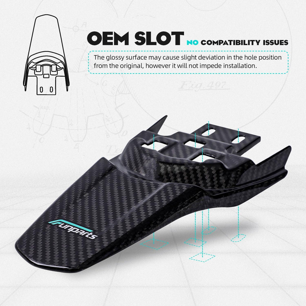 Sur Ron Rear Fender,Carbon Fiber Motorcycle Fender Mud Guard for Surron Sur Ron Light Bee X/S Segway X260 X160 Electric Dirt Bike