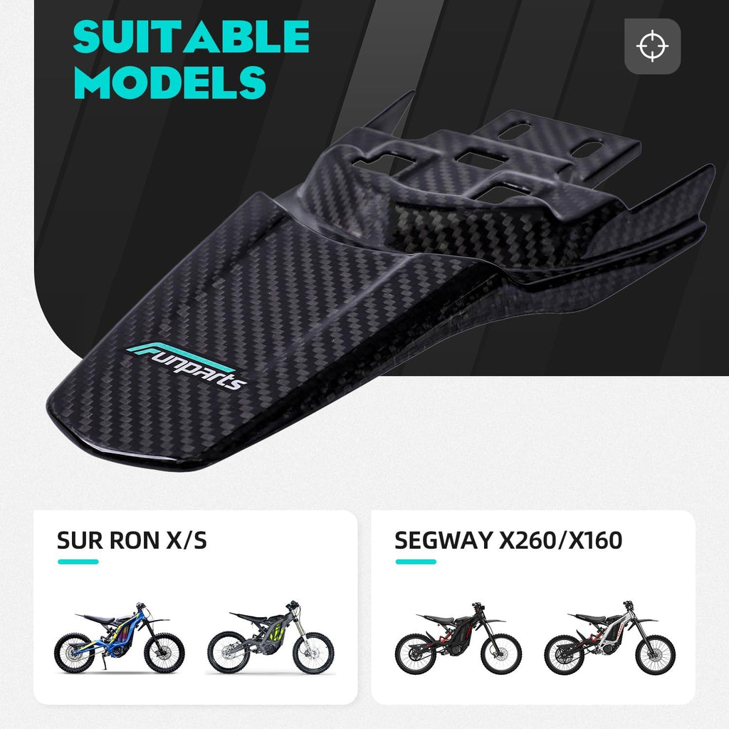 Sur Ron Rear Fender,Carbon Fiber Motorcycle Fender Mud Guard for Surron Sur Ron Light Bee X/S Segway X260 X160 Electric Dirt Bike