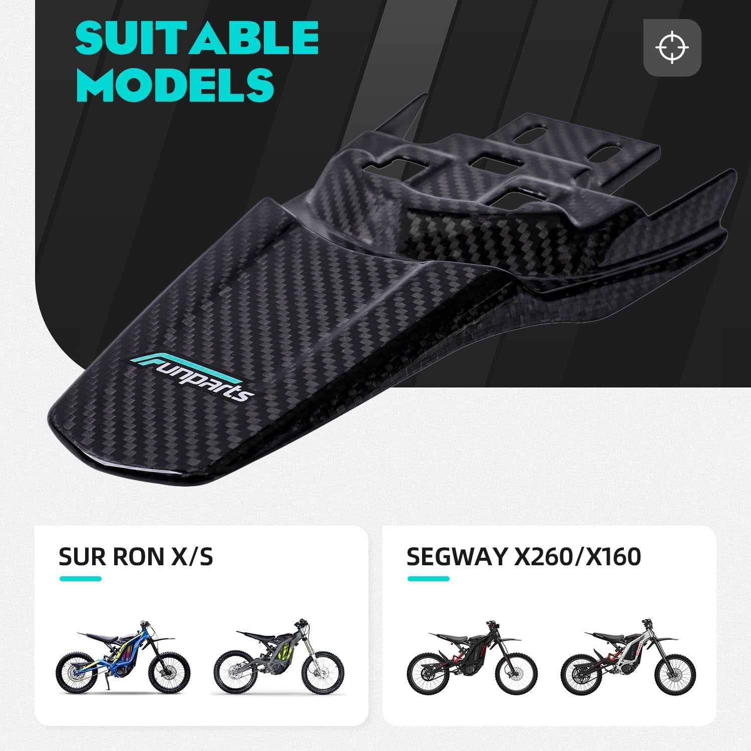 Sur Ron Rear Fender,Carbon Fiber Motorcycle Fender Mud Guard for Surron Sur Ron Light Bee X/S Segway X260 X160 Electric Dirt Bike