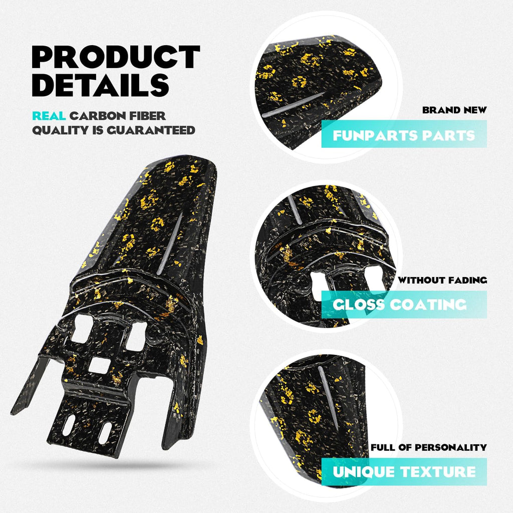 Dirt Bike Rear Fender Mud Guard Carbon Fiber for Surron Sur Ron Light Bee X/S X260 X160 Electric Dirt Bike Gold