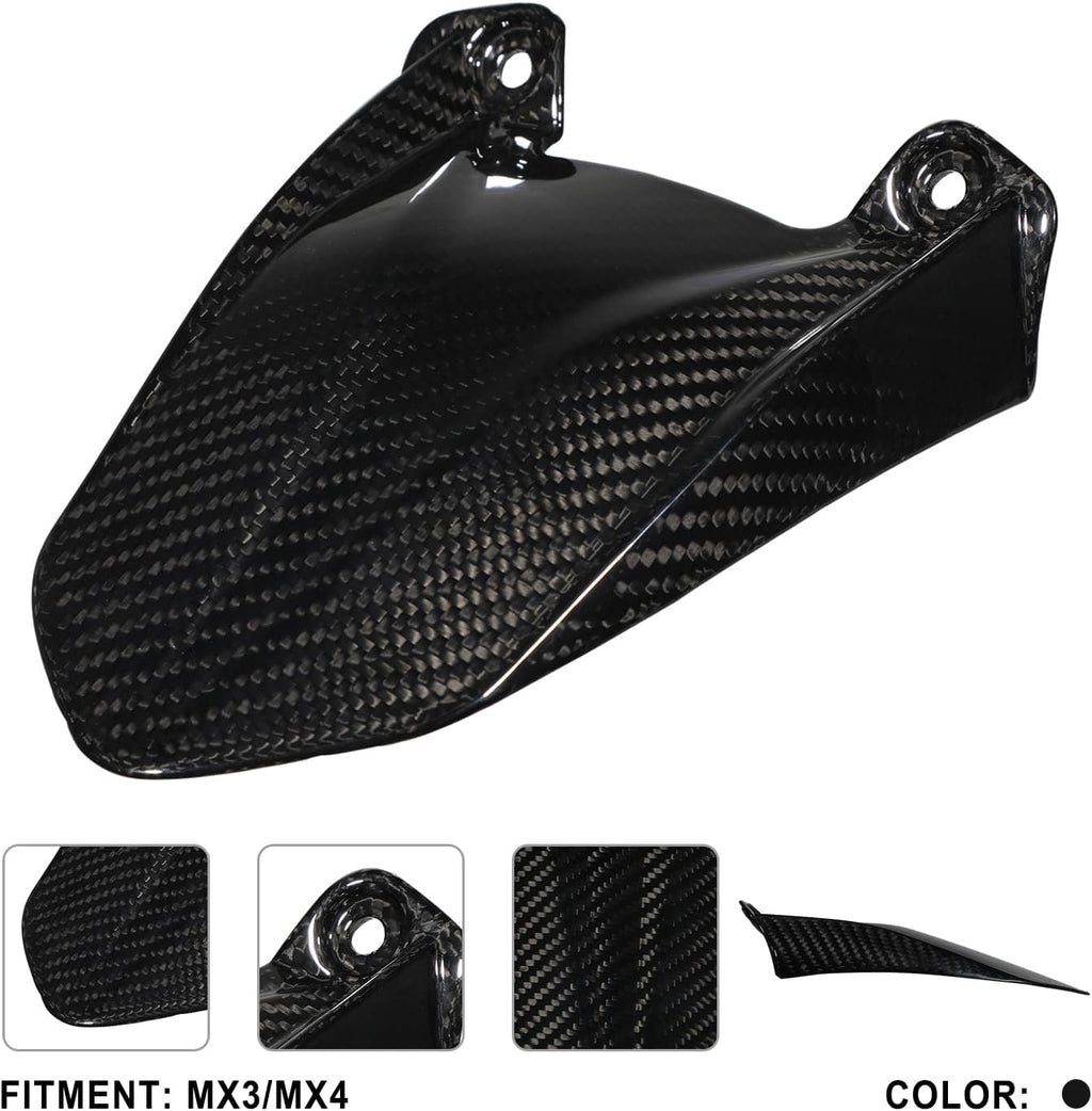 Real Carbon Fiber Mud Guard - Rear Cushion Fender Rear Fender Plastic Taparia Carbon Fiber Parts for Talaria Sting MX3/MX4/MX5 Talaria Electric Dirt Bike Talaria Sting R Bike Accessories