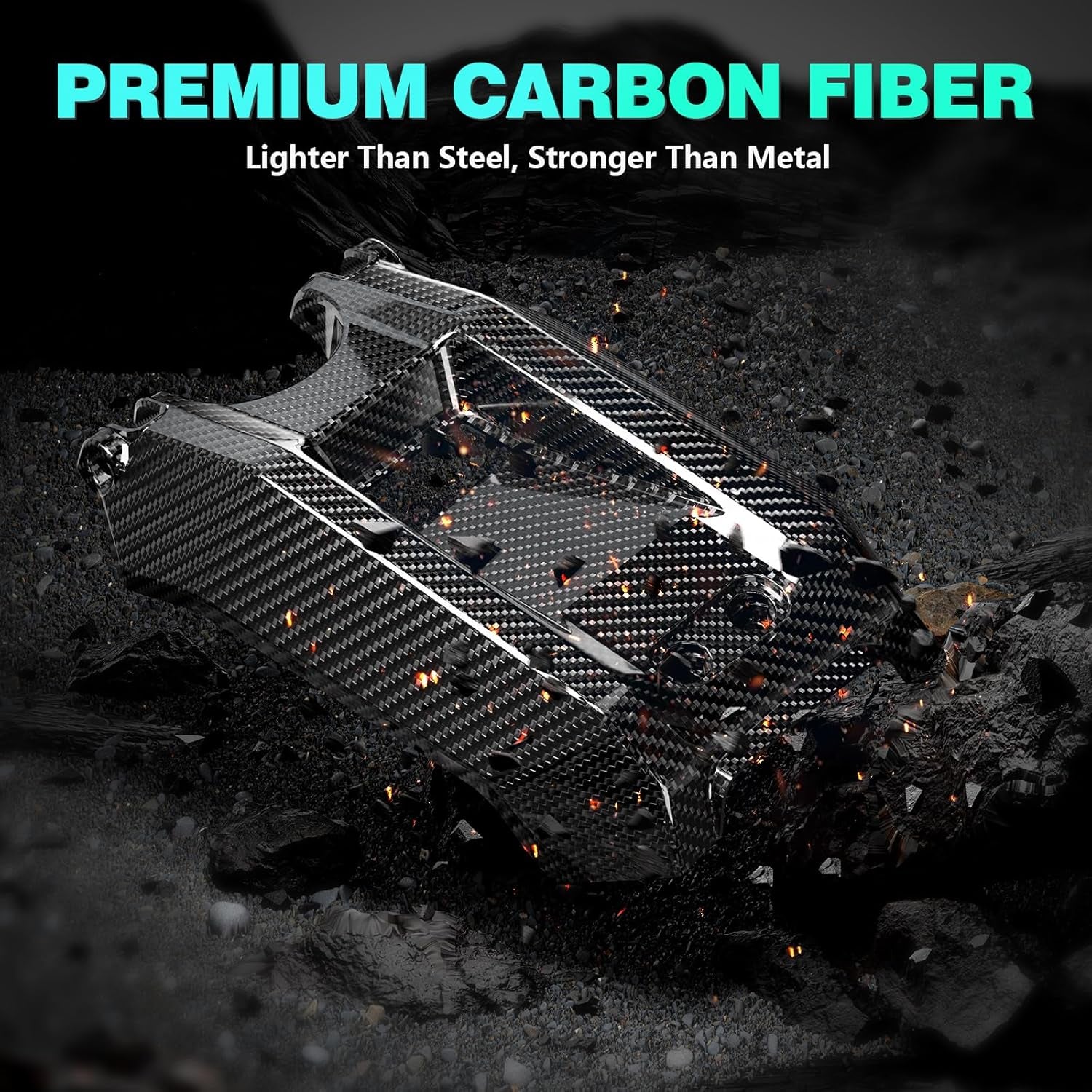 Surron Battery Cover Carbon Fiber Motorcycle Ebike Battery Lid Guards Wrap for Surron Sur Ron Light Bee X/S Electric Dirt Bike Black