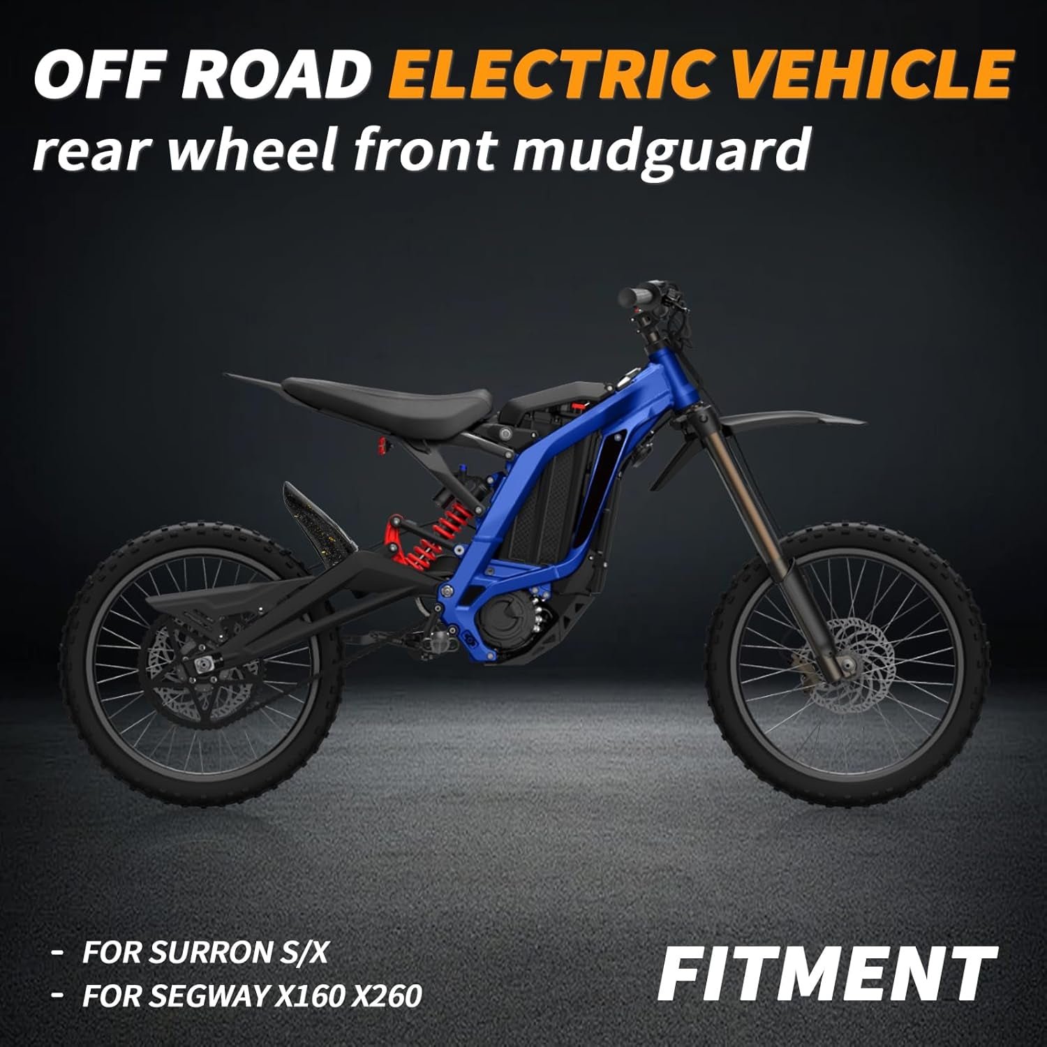 Sur Ron Rear Cushion Fender,Carbon Fiber Motorcycle Fender Mud Guard for Surron Sur Ron Light Bee X/S Segway X260 X160 Electric Dirt Bike Gold